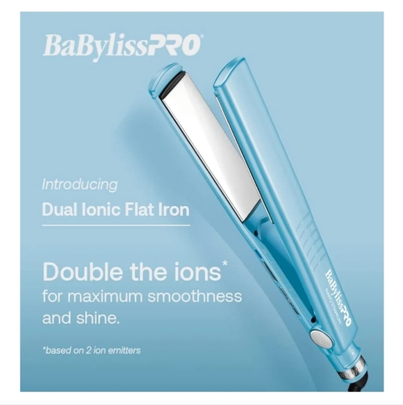 BabylissPRO Light Blue Flat Iron Hair Straightener